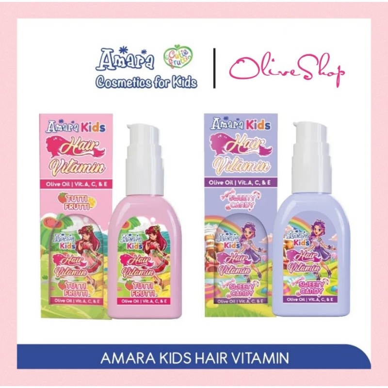 OliveShop ❤️ Amara Kids Hair Vitamin Tutti Frutti Sweet Candy 30ml