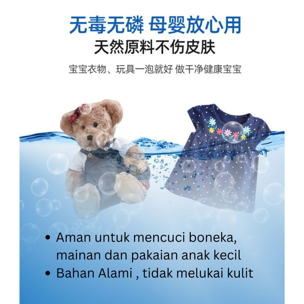 (READY)bubuk pemutih pakaian pemutih baju penghilang noda bath fizzer