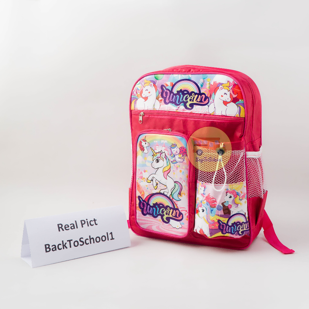 Tas Anak Ransel Fashion Sekolah Anak Perempuan PAUD TK SD MIXUE,PONY,LITTLE PONY,FROZEN DAN LOL