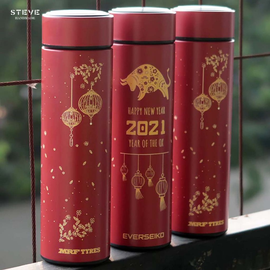 Botol minum stainless termos vacuum tumbler travel mug TM0301 custom sakura