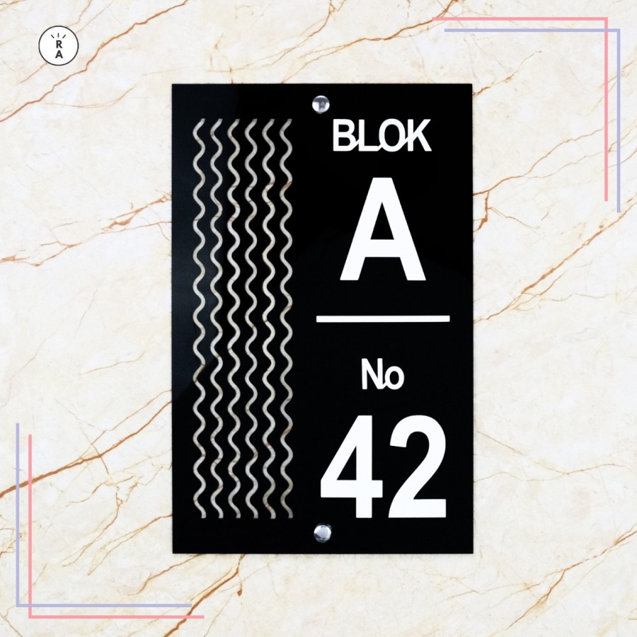 PLAT RUMAH MODERN CUSTOM / PLAT RUMAH AKRILIK/ PLAT MOZAIK C(S)