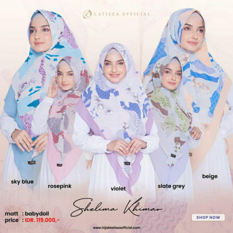 SHELIMA KHIMAR BY LATISZA HIJAB | KHIMAR MOTIF