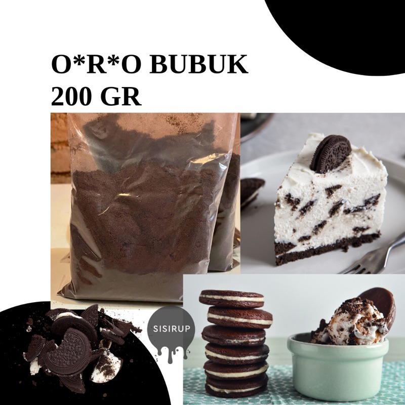 Oweo / Oleo Bubuk 200 GR / Topping Coklat O*reo