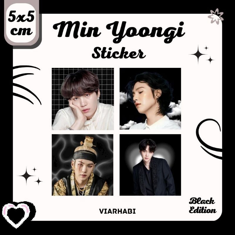 

STIKER CUSTOM 5X5 MIN YOONGI EDITION// STIKER KPOP CUSTOM// FREEBIES MURAH// STIKER SUGA EDITION// STIKER DECO KPOP CUSTOM