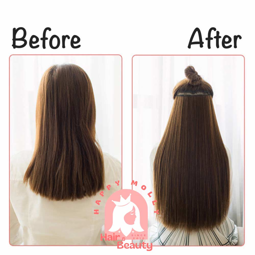 Hair Clip Extension - Highlight Rambut Sambung Palsu - Fashion Wanita Korea - Headpiece Warna Warni W8126 ( Group )