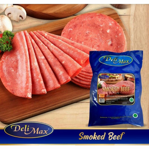 

Delimax Smoked Beef 200gr isi 10 pcs / Smoked Beef Premium / Isian Daging Burger Delimax Smoked Beef Premium