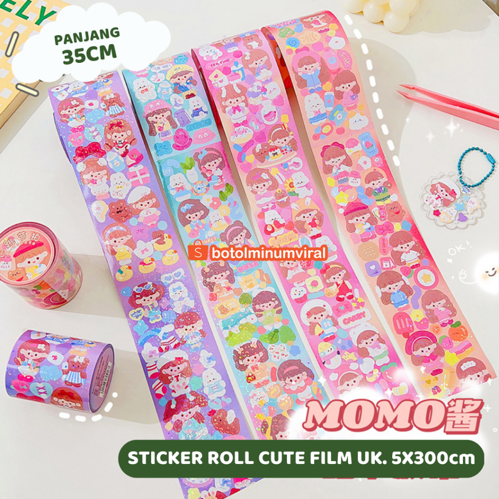 Sticker Momo Viral Box 100 pcs Import Anti Air Aesthetic Waterproof