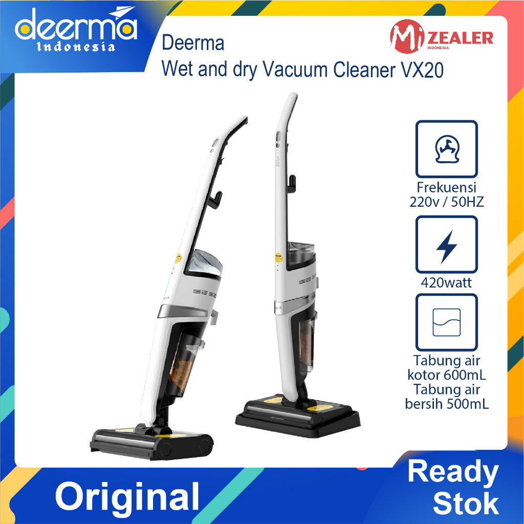 Deerma VX20 Wet Dry Smart Vacuum Cleaner Dual Shaft Penyedot Debu Basah