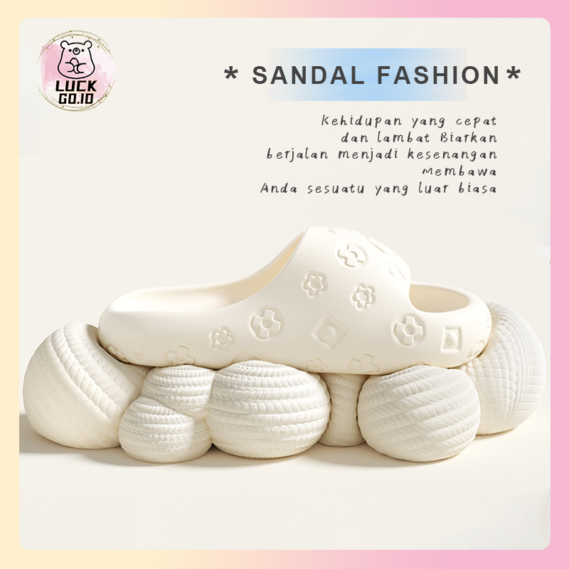 Sandal Slop Karet Jelly Import Terbaru Sandal Bear Flat Sendal Jelly Wanita Kekinian Selop Rumah Murah Elastic Empuk EVA Super Soft