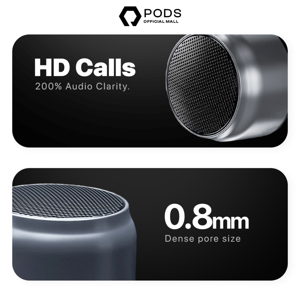 [NEW RELEASE] The Pods Speaker Portable K3 Pro [2023] Stereo Mini HiFi Wireless Speaker - Quality Sound Extra Bass For iOS and Android Portable Speaker Mini Bluetooth 5.0 with Mic Heavy Bass Stereo and Mikrofon Internal By Pods Indonesia