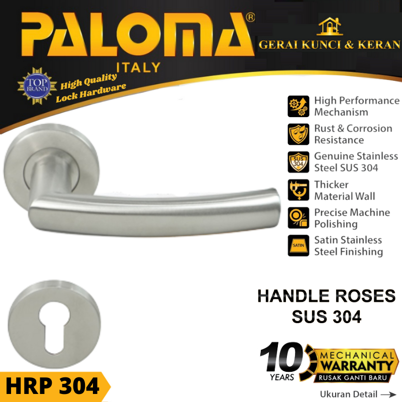 Handle Pintu Roses PALOMA HRP 304 LHT BARCA SS