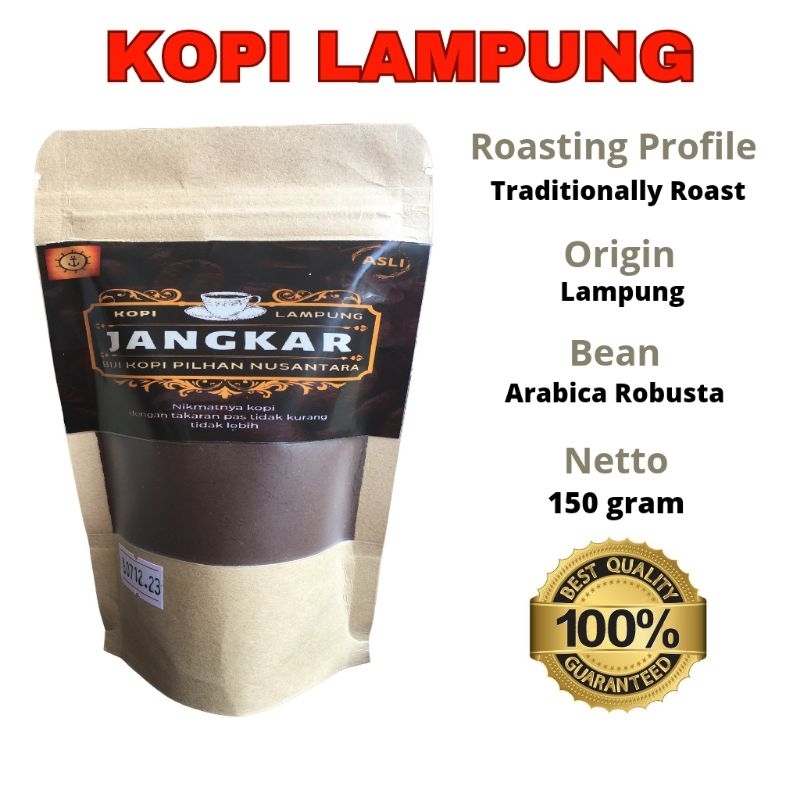 

KOPI BUBUK LAMPUNG 150 Grm 100% ASLI BIJI KOPI LAMPUNG PILIHAN ARABICA ROBUSTA SUPER BLEND MINUMAN