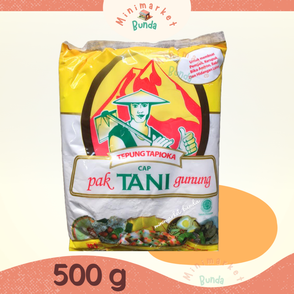 

TEPUNG TAPIOKA MURAH 500 gr cap Pak Tani Gunung - Tepung Kanji Tepung Aci untuk bakso siomay pempek