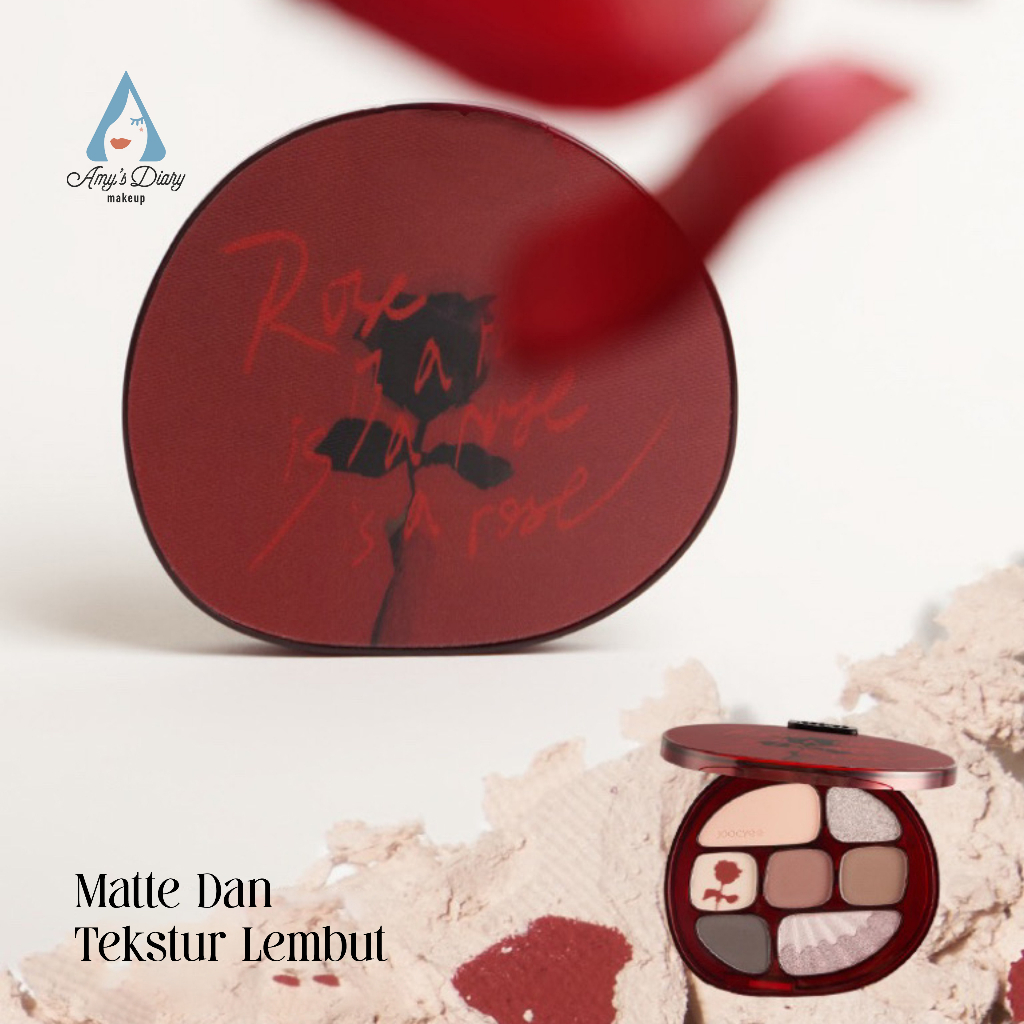 Amy's Diary Eyeshadow Pallate Rose Mutiara Pigmented Multifungsi 7 Warna