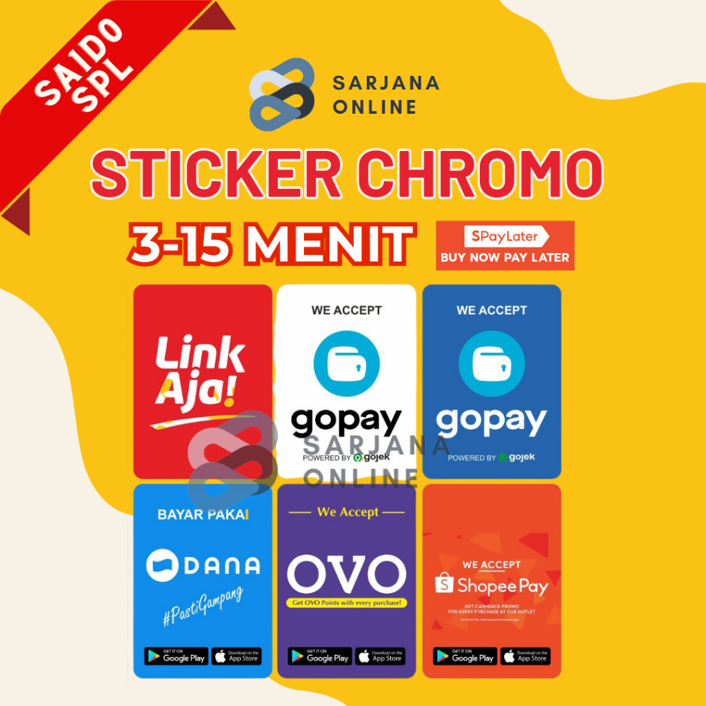

Sticker Chromo E-wallet Apa saja