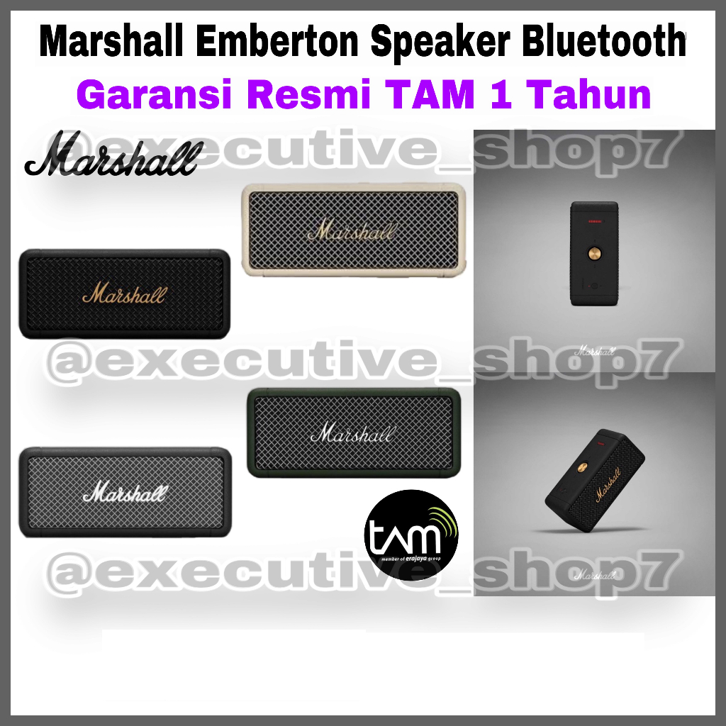 Marshall Emberton Speaker Bluetooth - Garansi Resmi TAM 1 Tahun