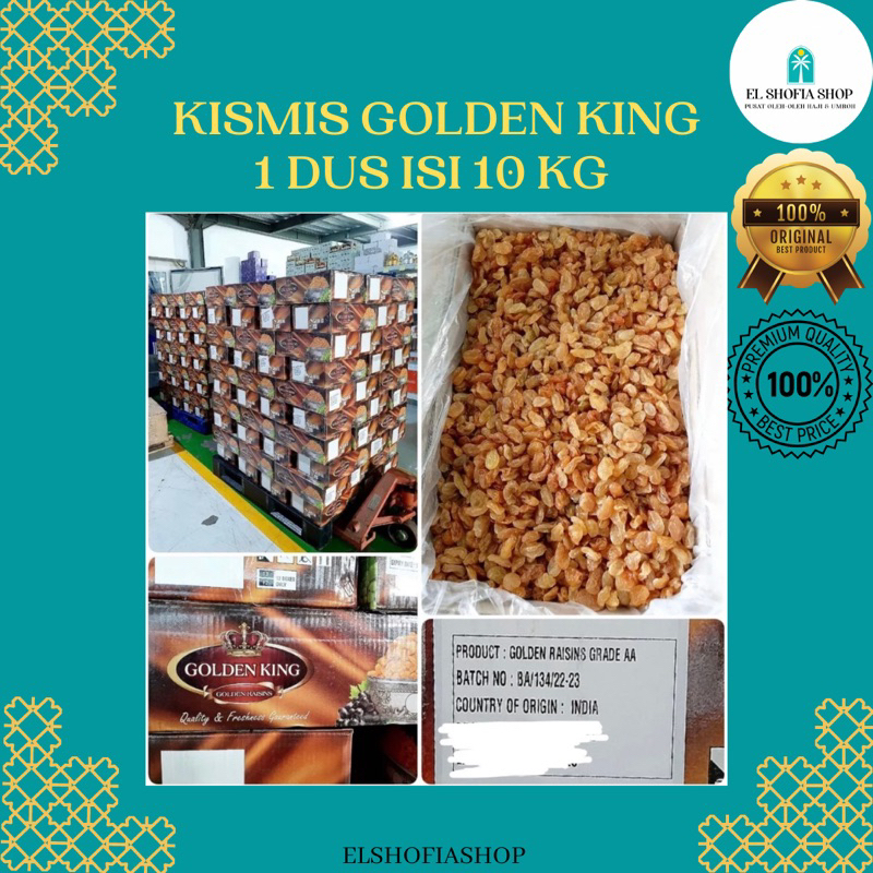 Kismis Golden Asam Manis Premium 10Kg/Dus