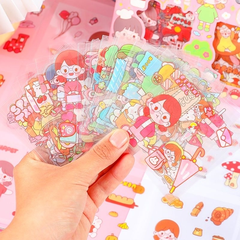 

MINI STIKER SHEET WATERPROOF CUTE GIRL