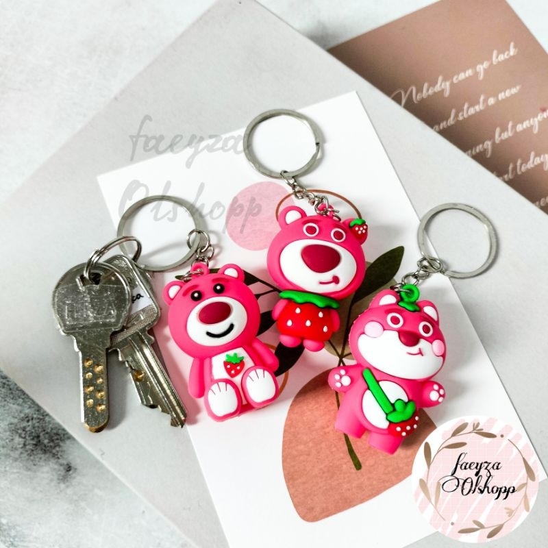 Gantungan kunci lotso ganci lotso super gemoi kunci rumah, motor/mobil, cantolan tas kunci viral kek