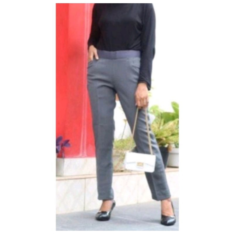 RECOMMENDED Celana Kerja Wanita Slimfit Celana Panjang Wanita Bahan Dasar Kain