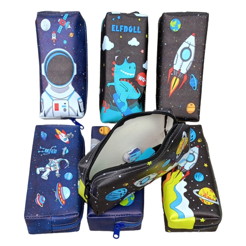 Kotak Tempat Pensil Astronot Galaxi Jumbo Pensil Case Multifungsi Pouch