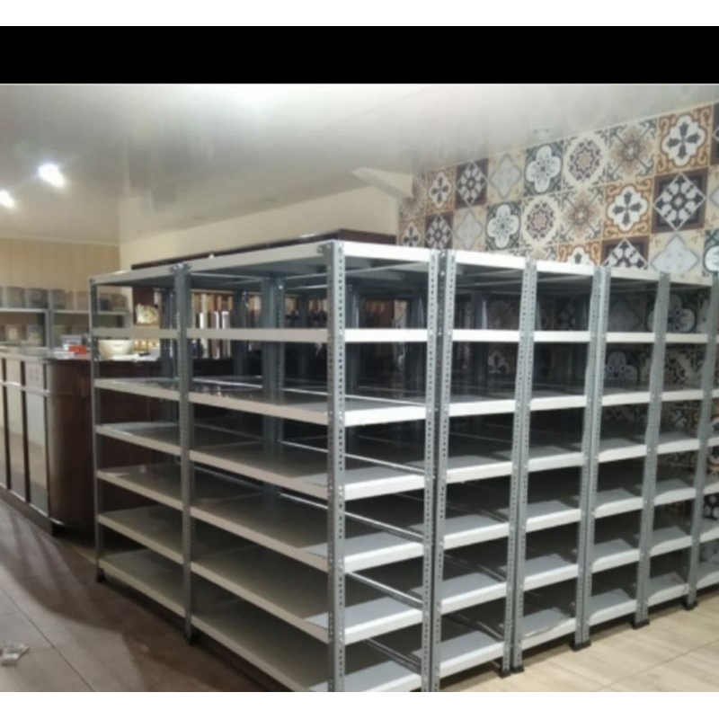 rak besi siku lubang 7 susun tinggi 2 meter