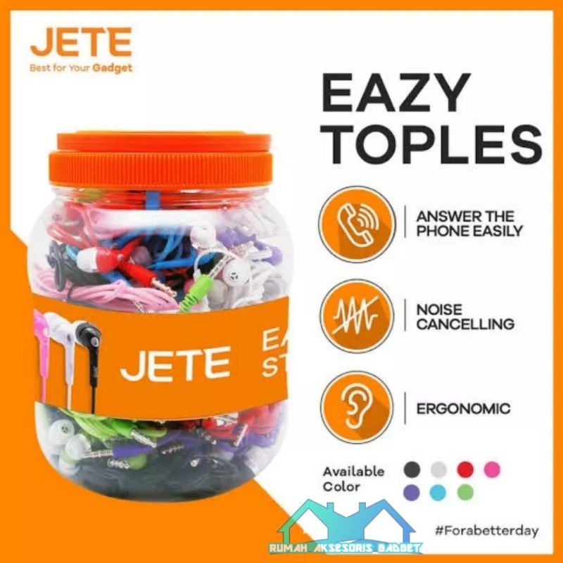 HANSFREE HF JETE EAZY TOPLES WARNA NGEBASS MURAH