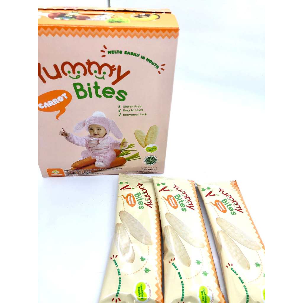 Yummy Bites Snack MPASI Bayi / Crackers Latihan Mengunyah Bayi