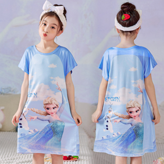 GO!BT1146 Baju Tidur Daster Anak Perempuan Lengan Pendek Motif Kartun Lucu Import