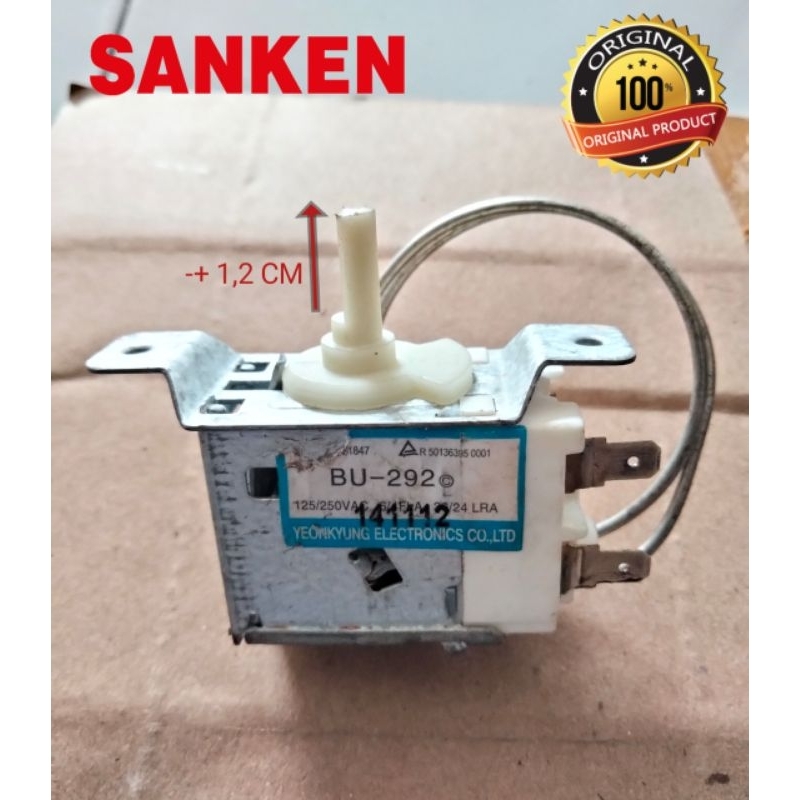 Thermostat - Sensor suhu/Pengatur suhu Kulkas 1 Pintu SANKEN | BU - 292, BU - 293