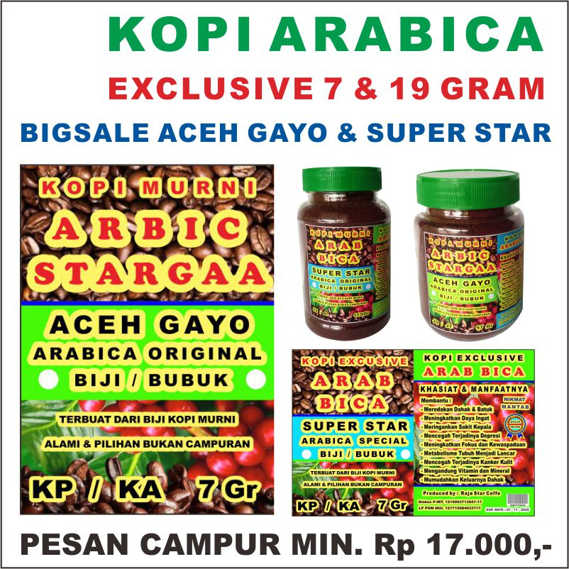 

KOPI EXCLISIVE ARABICA ACEH GAYO BIGSALE KOPI ARAB BICA ORIGINAL TERBUAT DARI BIJI KOPI MURNI ALAMI & PILIHAN BUKAN CAMPURAN KOPI ARABICA SUPER STAR KOPI ABC TORABICA ENERGEN LUWAK WHITE COFFE GOOD DAY COOLIN KOPI GAJAH ANNUR KARANGAYU TOKO 1047 ARABIKA