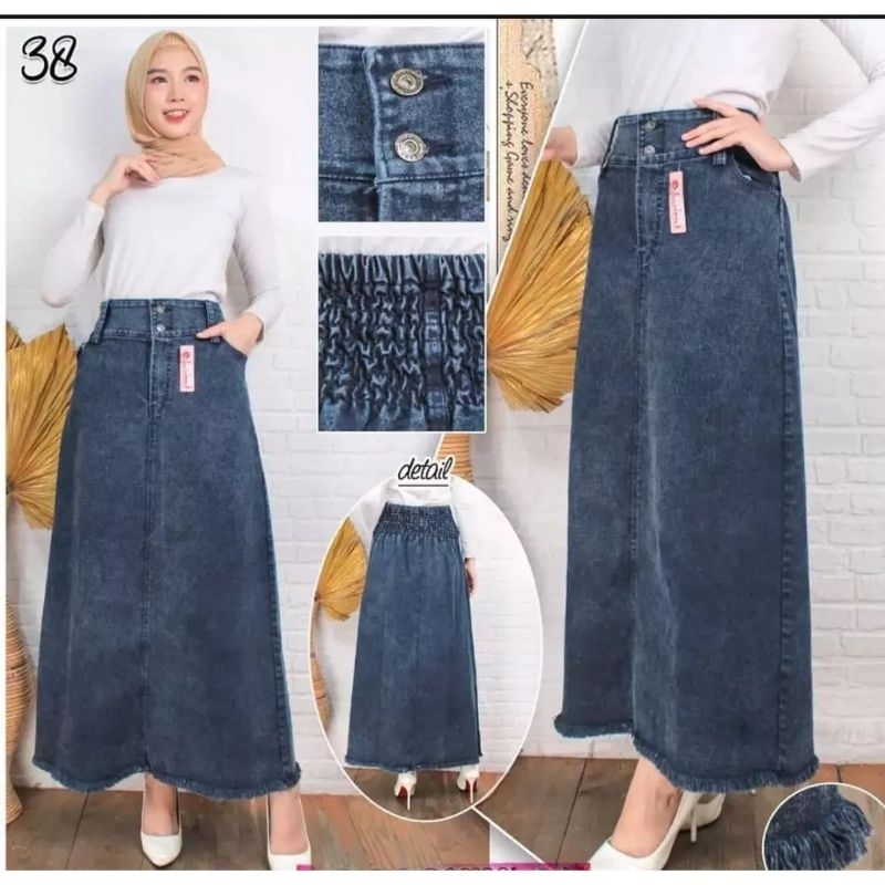 ROK JEANS PANJANG STRETCH MODEL A STANDAR PREMIUM