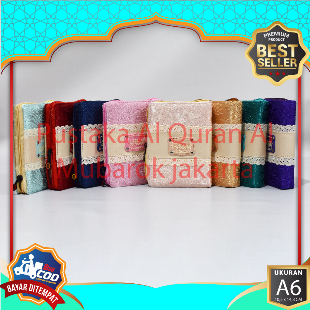 Alquran Kecil Terjemah Samara A6 (15x10Cm) Soft Cover Sleting Alquran Terjemahan Murah Kecil Seserah