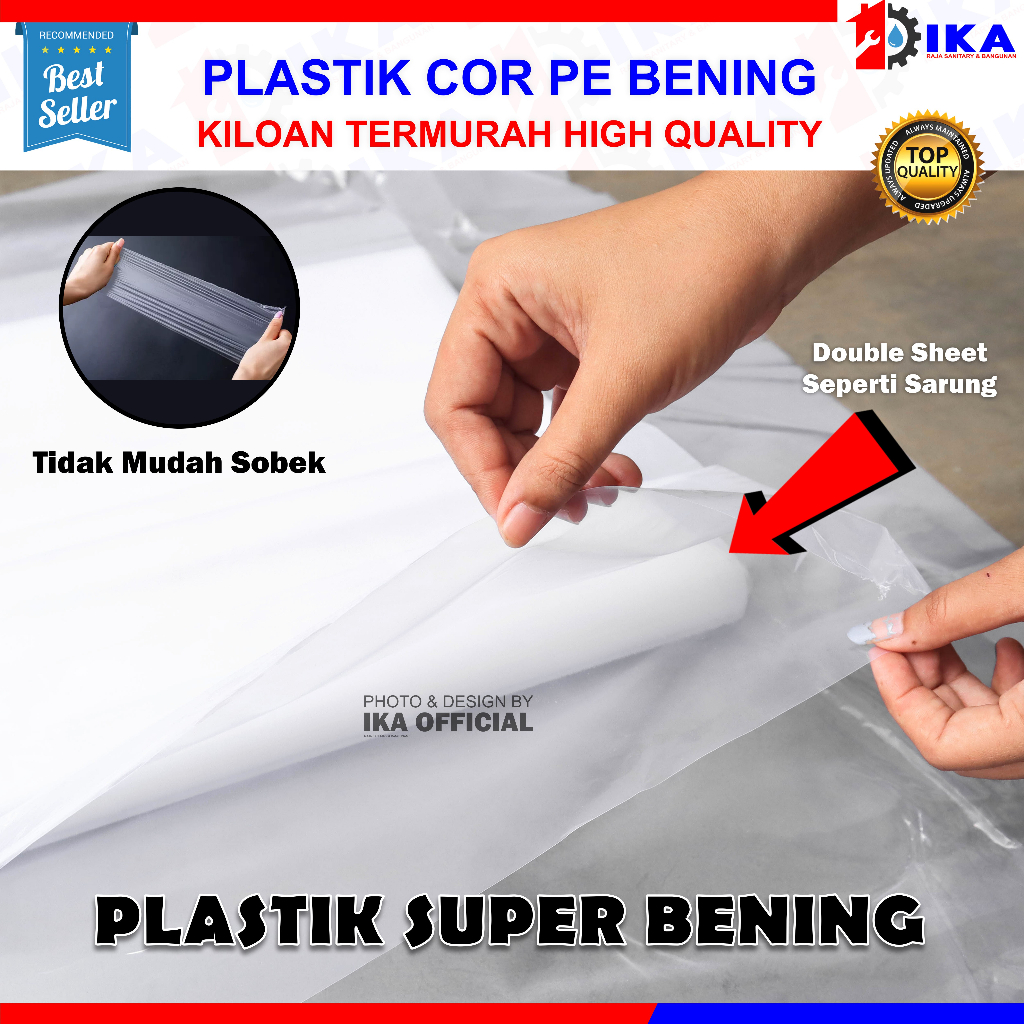 (KHUSUS GOJEK/GRAB) PLASTIK COR BENING ± 6 7 10 KILOGRAM TERMURAH TEBAL / SARUNG PENUTUP / TEBAL 2 LAPIS COVER SHEET