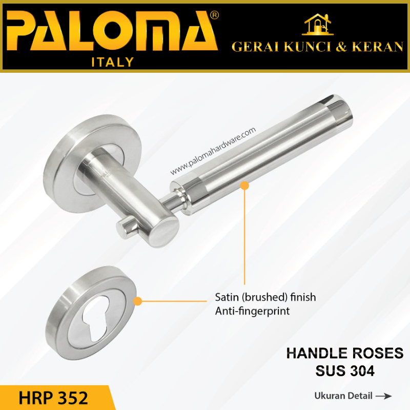 PALOMA HRP 352 Handle Pintu Roses Stainless Steel Lever Gagang Door