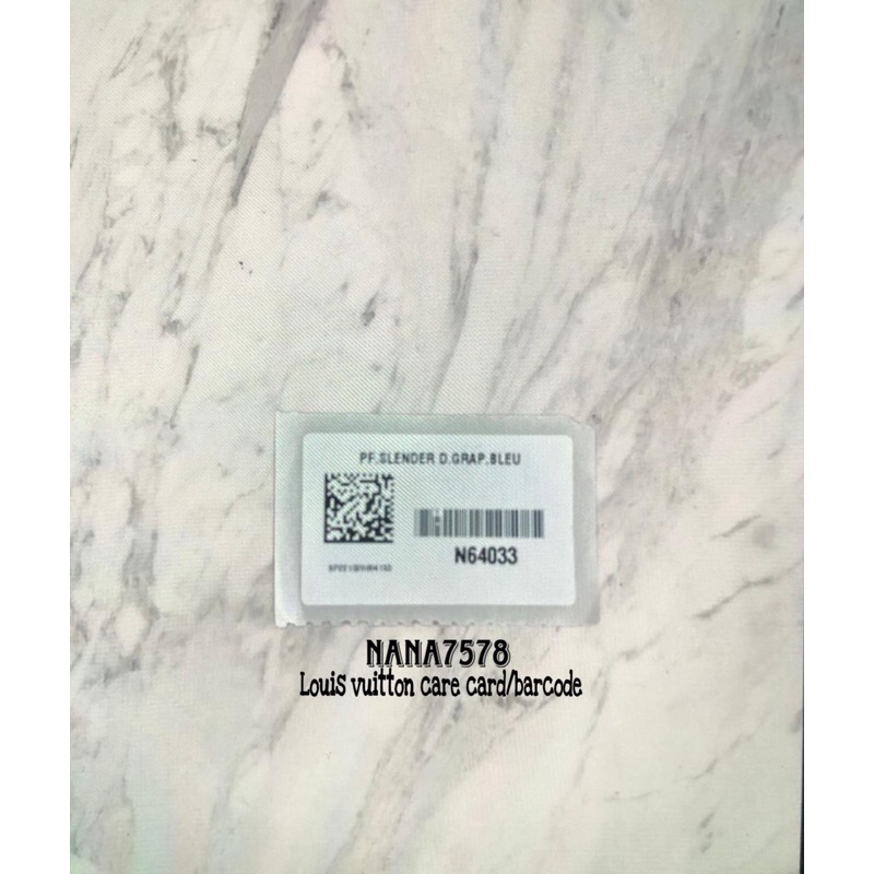 Louis vuitton care card