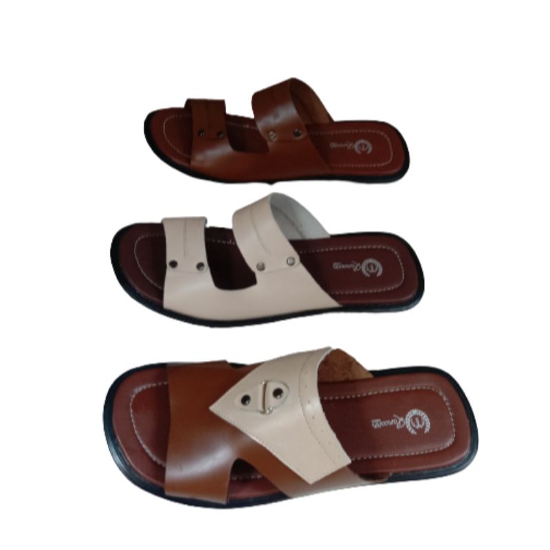 SANDAL KULIT PRIA SIZE JUMBO  SANDAL SEIP ON SANDAL KEKINIANPRODUK BARU