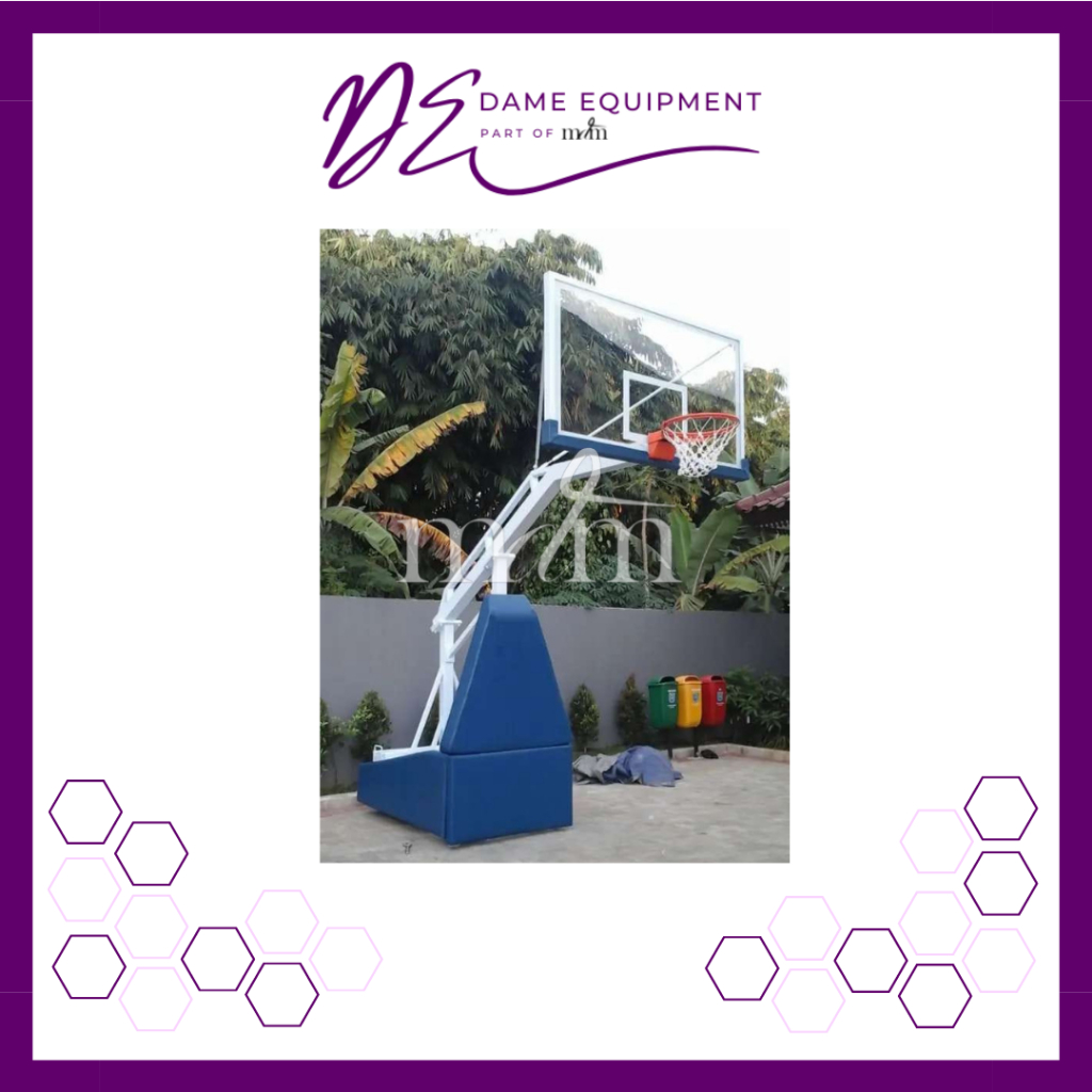 Portable Ring Tiang Basket Standar Aklirik 15mm 105x180cm