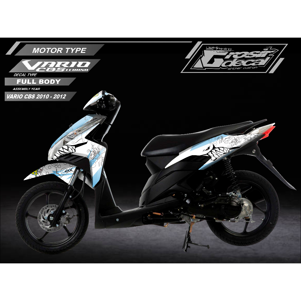 Decal Vario 110 Techno 2008 - 2013 Full Body Dekal Vario 110 karbu 2008 - 2013