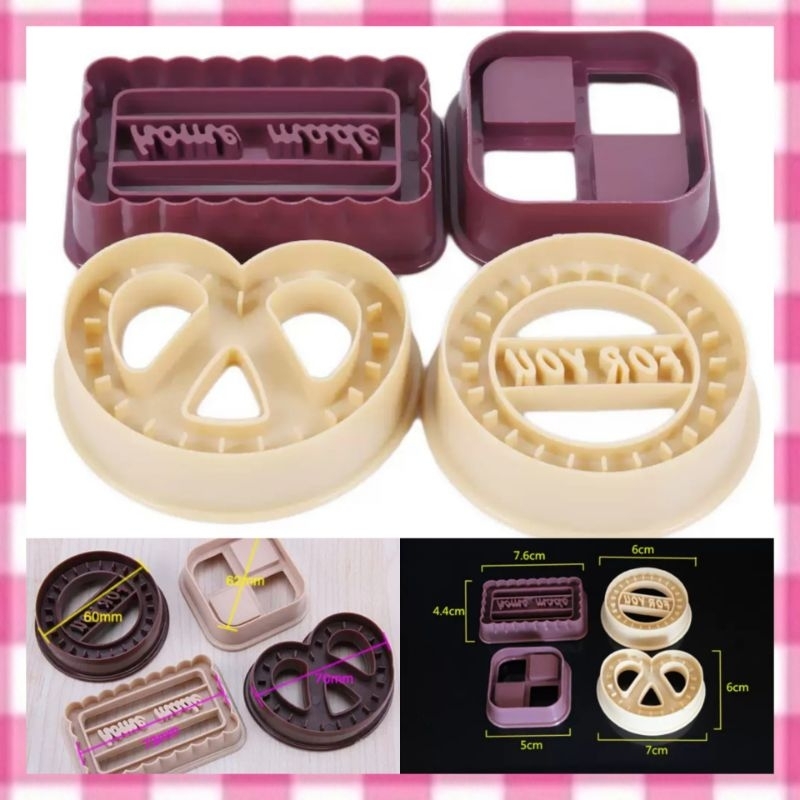 cutter biskuit isi 4 cetakan biscuit butter cookies