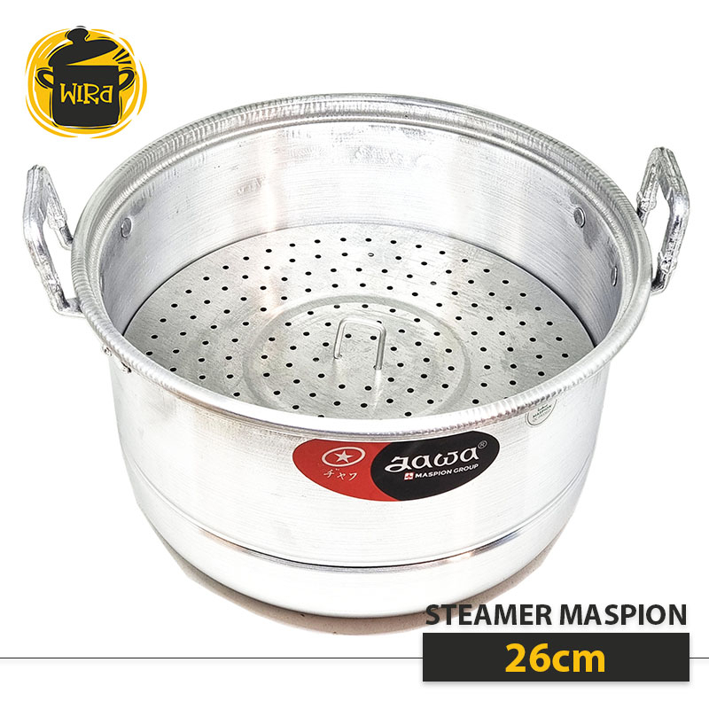 NEW PRODUCT Maspion Panci Steamer 2kg Nasi + Tutup Aluminium 26cm Kukusan Dandang Kukus
