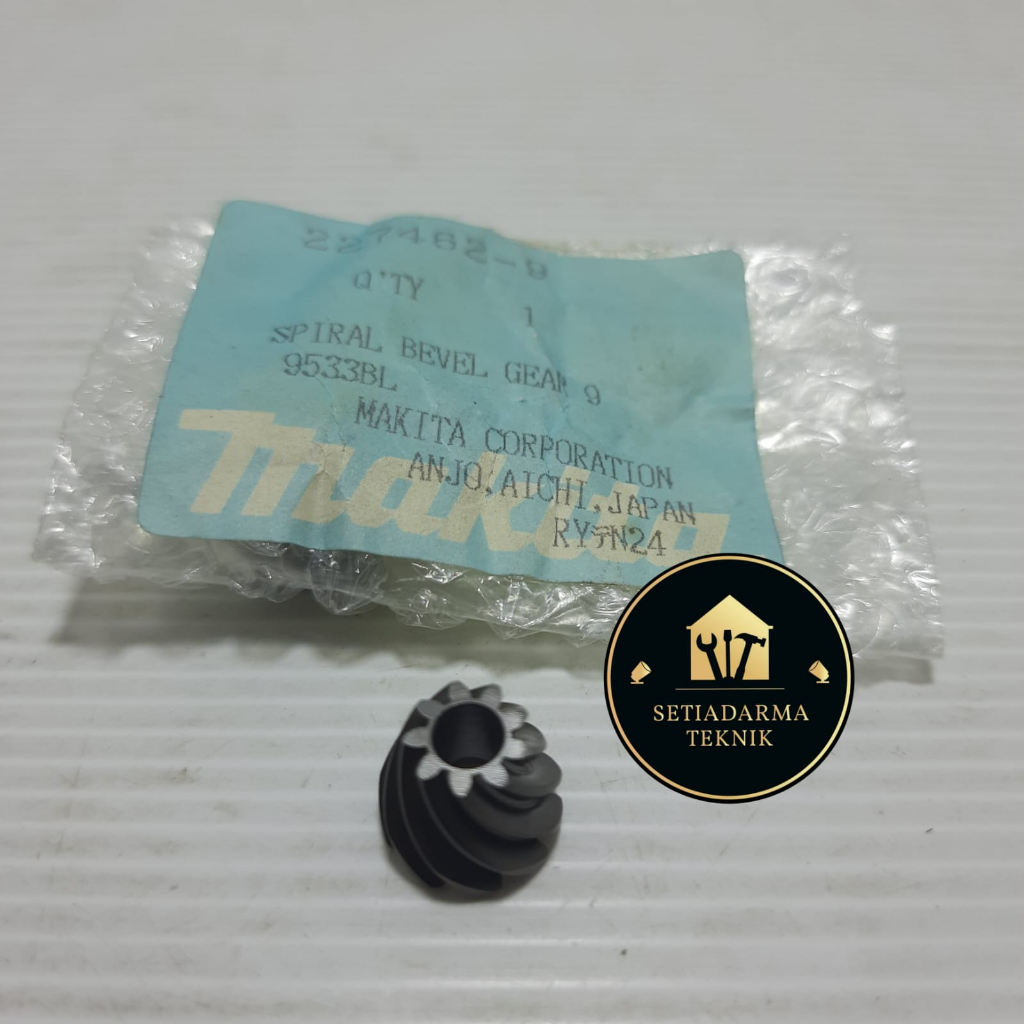 SPIRAL BEVEL GEAR 9 MAKITA 9533BL ORIGINAL PN:227462-9