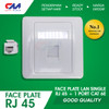 FACE PLATE LAN RJ45 WALL PLATE 1 PORT+1*MODULAR CAT 6E