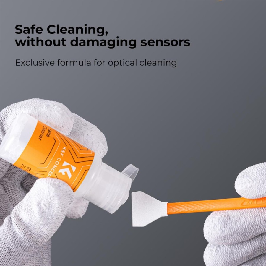 KNF Concept 24mm Full Frame Sensor Cleaning Stick Kit + Liquid + Glove