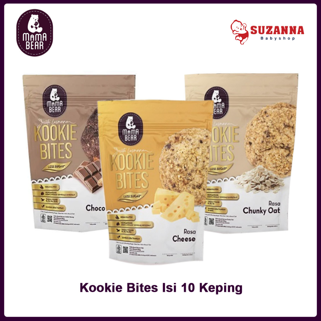 

Mama Bear Kookie Bites Isi 10 Keping Snack - Biskuit Ibu