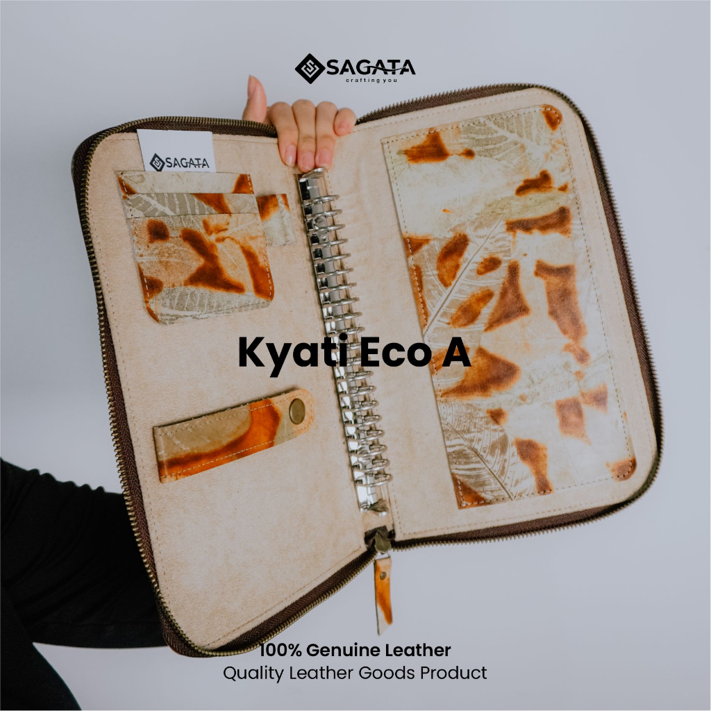 

SAGATA KYATI ECO A Binder Kulit Asli - Cover Agenda 20 Ring A5 Ukuran 27x18 cm - Berkualitas Eksklusif Premium