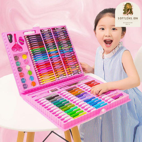 

Crayon 168 PCS Set Alat Gambar Alat Tulis & Lukis Menggambar Melukis