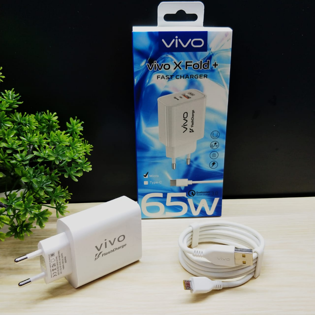 CHARGER VIVO 20W FAST CHARGING V8 MICRO TYPE C QC 3.0 VIVO X FOLD +  Charger PD 20W QC3.0 Fast Charging Adaptor Type-C USB-A