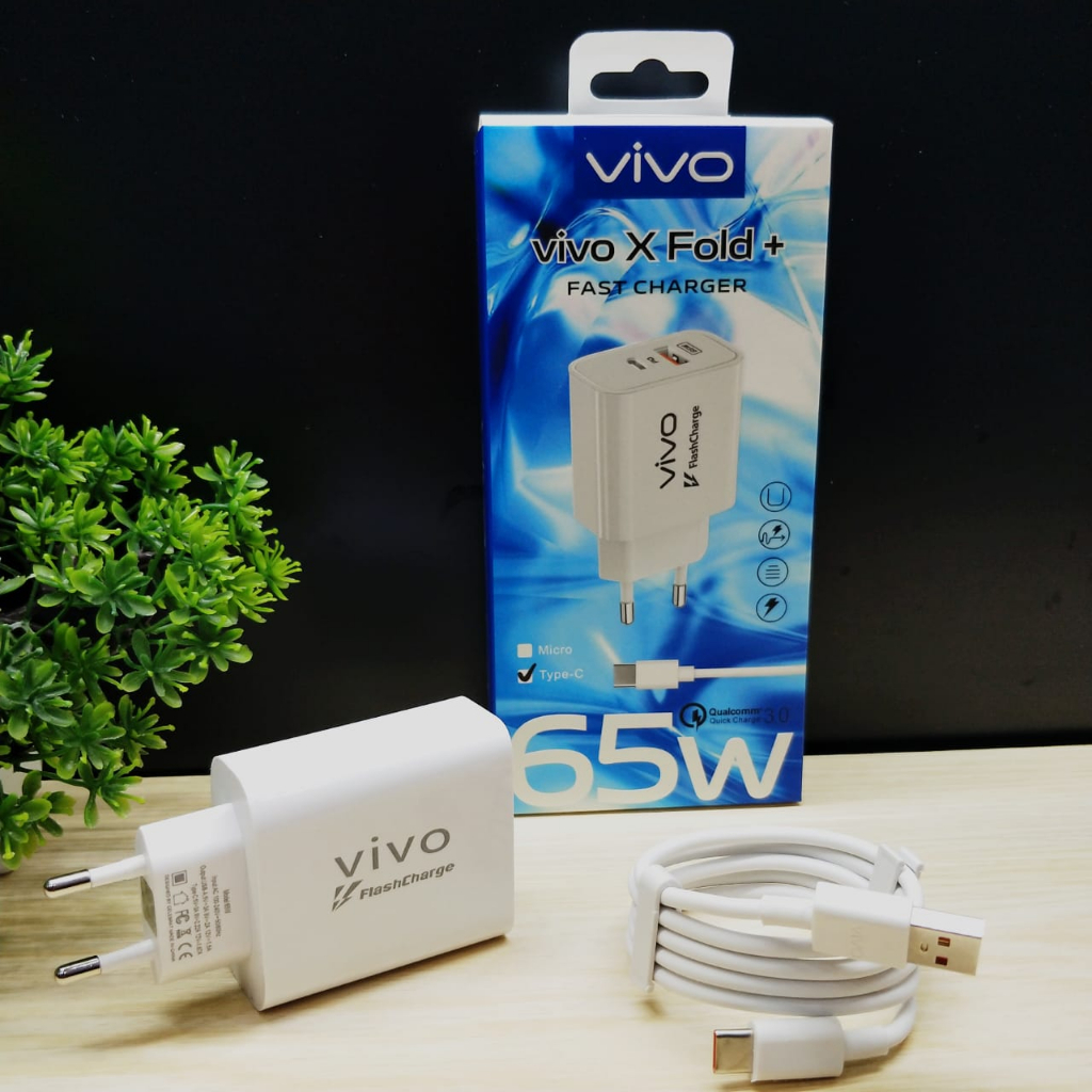 CHARGER VIVO 20W FAST CHARGING V8 MICRO TYPE C QC 3.0 VIVO X FOLD +  Charger PD 20W QC3.0 Fast Charging Adaptor Type-C USB-A