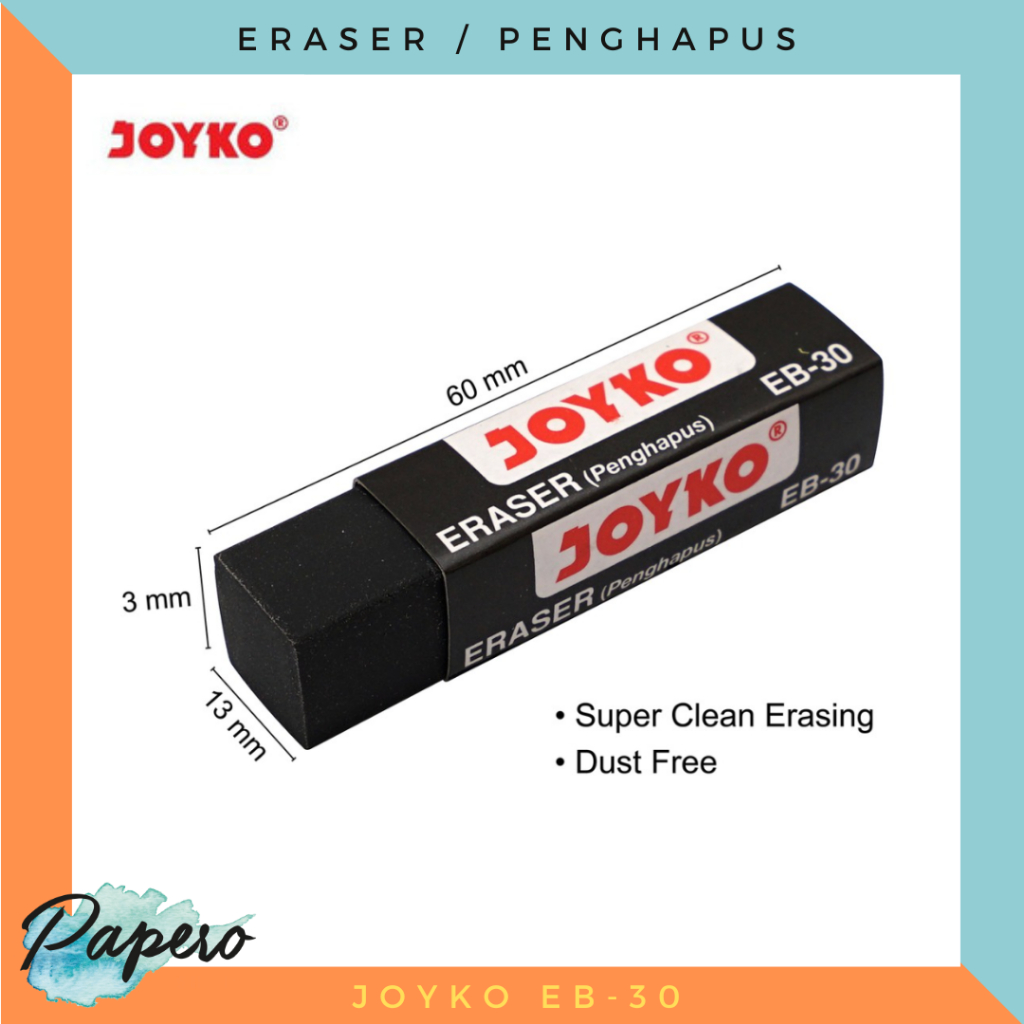 

Eraser / Penghapus Panjang Hitam Joyko EB-30